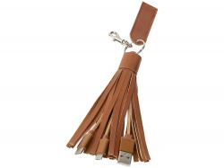 OA2003023708 Avenue. Тканевый кабель для зарядки Tassel 3-в-1, коричневый