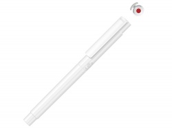 OA2102095883 Uma. Капиллярная ручка в корпусе из переработанного материала rPET RECYCLED PET PEN PRO FL, белый с красными чернилами
