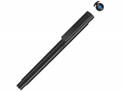 OA2102095870 Uma. Капиллярная ручка в корпусе из переработанного материала rPET RECYCLED PET PEN PRO FL, черный с голубыми чернилами