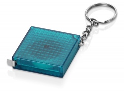 OA85POS-BLU26 Брелок-рулетка из светоотражающего материала, 1 м., синий/серебристый