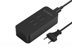 OA2003026911 ORICO. Зарядное устройство Orico DCV-4U (черный)4*USB2,4А/5Вмах4А; 20Вт; Smart Technologyпластик