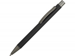 OA2003022577 Ручка металлическая soft touch шариковая Tender с зеркальным слоем, черный/серый