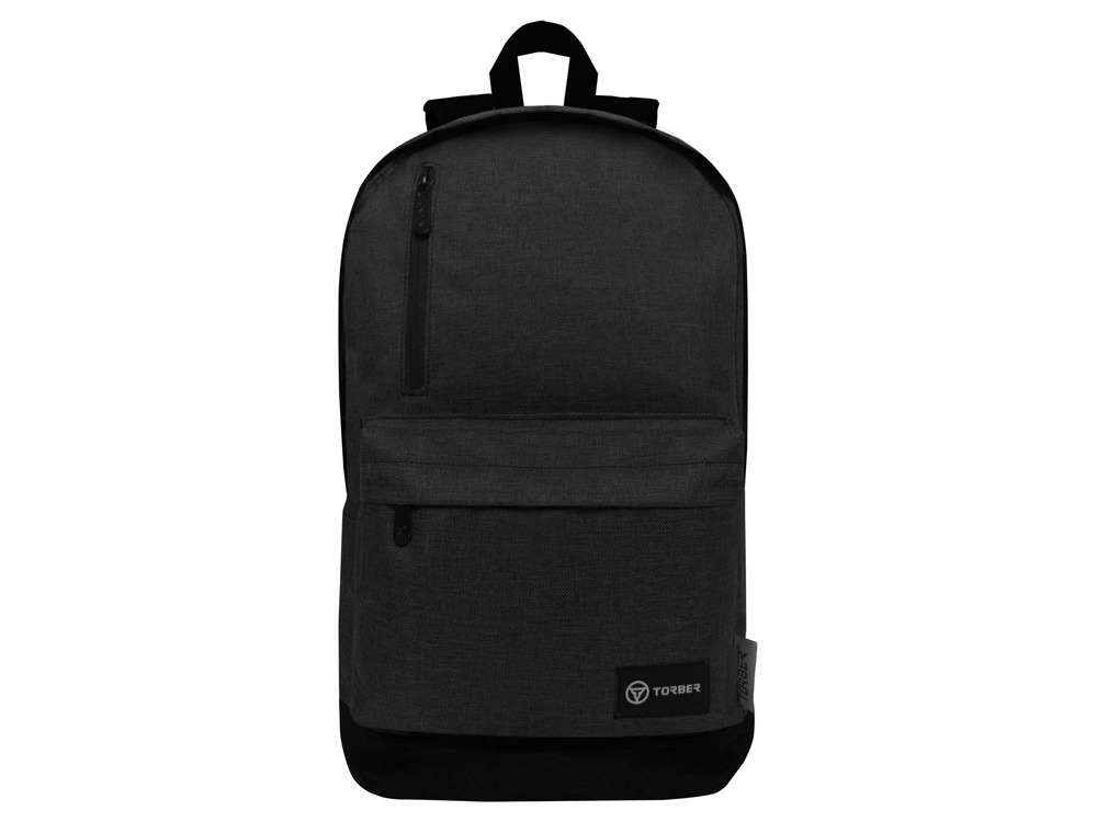 OA24082820398 Torber. Рюкзак TORBER GRAFFI, черный, полиэстер меланж, 46 х 29 x 18 см