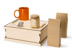 OA2003023828 Eat & Bite. Подарочный набор Tea Duo Deluxe, оранжевый
