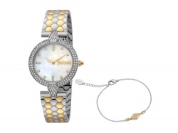 OA210208423 Just Cavalli. Подарочный комплект, состоящий из женских наручных часов и браслета. Just Cavalli