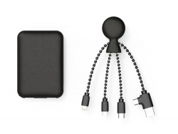 OA2102092965 Xoopar. Портативное зарядное устройство BioPack c кабелем Mr. Bio, 5000 mAh, черный