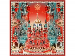 OA2003028134 Русские в моде. Платок Кремль - Москва - Фаберже