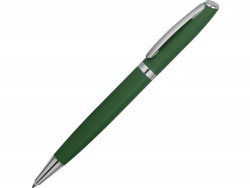 OA210209408 Ручка металлическая шариковая Flow soft-touch, зеленый/серебристый