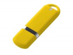 OA2102092291 USB-флешка на 16 ГБ 3.0 USB, с покрытием soft-touch, жёлтый