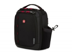 OA210208406 SWISSGEAR. Термосумка для ланча SWISSGEAR, прорезиненный полиэстер 600D, черный/красный, 23х8х27 см, 5 л