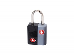 OA21020881 SWISSGEAR. Замок навесной SWISSGEAR, АБС-пластик, 2,5 x 1,3 x 5 см, черный/серый