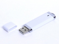 OA2102093090 USB-флешка промо на 128 Гб прямоугольной классической формы, белый