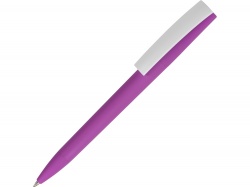 OA2003022335 Ручка пластиковая soft-touch шариковая Zorro, фиолетовый/белый