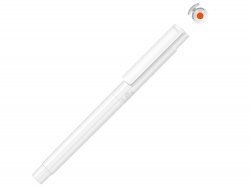 OA2102095890 Uma. Капиллярная ручка в корпусе из переработанного материала rPET RECYCLED PET PEN PRO FL, белый с оранжевыми чернилами