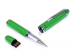 OA2102093608 USB-флешка на 32 Гб в виде ручки с мини чипом, зеленый