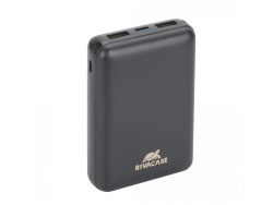 OA2102092990 RIVACASE. Внешний аккумулятор VA2410, 10000 mAh, черный