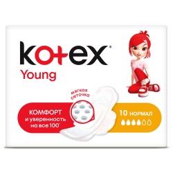 MP200412702 Прокладки KOTEX Young, 10 шт.