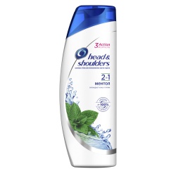 MP200412665 Шампунь и бальзам-ополаскиватель HEAD AND SHOULDERS 2в1 с натуральным ментолом освежающий, 400мл