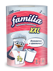 MP200412805 Бумажные полотенца FAMILIA 2 слоя, 1 рулон