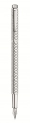CA1F-SLR21 Carandache Ecridor. Ручка перьевая Carandache Ecridor Golf PP  F сталь родированная подар.кор.