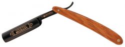 GS184061898 DOVO. Бритва опасная Dovo, черное лезвие, ручка - оливковое дерево, 5/8",1/1