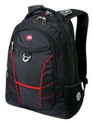 GS184061332 Wenger. Рюкзак WENGER, 15”, чёрный/красный, полиэстер, 35х20х47 см, 33 л
