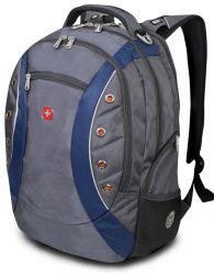 GS184061387 Wenger. Рюкзак WENGER, 15”,серый/синий, полиэстер 900D, 36х21х47 см, 35 л