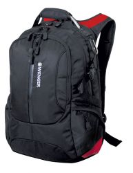 GS184061333 Wenger. Рюкзак WENGER, 15”, черный/красный, полиэстер 1200D, 36х17х50 см, 30 л