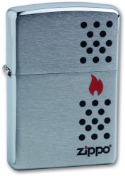 GR171113363 Zippo Зажигалки шиpокие. Зажигалка ZIPPO Chimney, с покрытием Brushed Chrome, латунь/сталь, серебристая, матовая, 38x13x57 мм