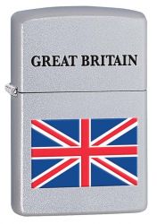 GS184061958 Zippo. Зажигалка ZIPPO Union Jack, с покрытием Satin Chrome™, латунь/сталь, серебристая, 36x12x56 мм