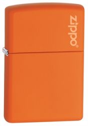 GR171113493 Zippo Зажигалки шиpокие. Зажигалка ZIPPO Classic с покрытием Orange Matte, латунь/сталь, оранжевая с фирменным логотипом, матовая, 36x12x56 мм