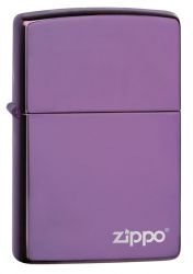 GR171113364 Zippo Зажигалки шиpокие. Зажигалка ZIPPO Classic с покрытием Abyss™, латунь/сталь, сиреневая с фирменным логотипом, глянцевая, 36x12x56 мм