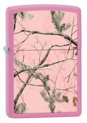 GR171113606 Zippo Зажигалки шиpокие. Зажигалка ZIPPO REALTREE APC™ с покрытием Pink Matte, латунь/сталь, розовая, матовая, 36x12x56 мм