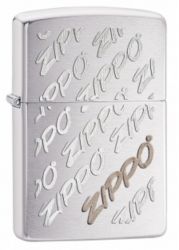 GR171113408 Zippo Зажигалки шиpокие. Зажигалка ZIPPO Classic с покрытием Brushed Chrome, латунь/сталь, серебристая со словами "Zippo" на корпусе, матовая, 36x12x56 мм