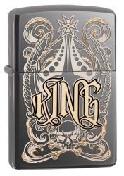 GR171113378 Zippo Зажигалки шиpокие. Зажигалка ZIPPO Classic с покрытием Black Ice®, латунь/сталь, серебристая, глянцевая, 36x12x56 мм