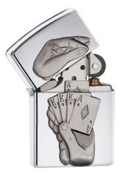 GR171113464 Zippo Зажигалки шиpокие. Зажигалка ZIPPO Classic с покрытием High Polish Chrome, латунь/сталь, серебристая, глянцевая, 36x12x56 мм