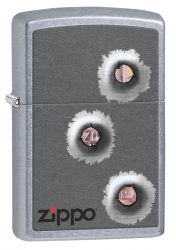 GR171113523 Zippo Зажигалки шиpокие. Зажигалка ZIPPO Classic с покрытием Street Chrome™, латунь/сталь, серебристая, матовая, 36x12x56 мм
