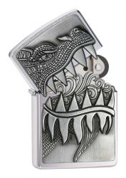 GR171113420 Zippo Зажигалки шиpокие. Зажигалка ZIPPO Classic с покрытием Brushed Chrome, латунь/сталь, серебристая, матовая, 36x12x56 мм