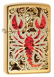 GR171113441 Zippo Зажигалки шиpокие. Зажигалка ZIPPO Classic с покрытием High Polish Brass, латунь/сталь, золотистая, 38x13x57 мм