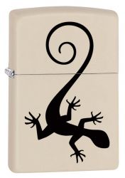 GR171113325 Zippo Зажигалки шиpокие. Зажигалка ZIPPO 216 Lizard с покрытием Cream Matte, латунь/сталь, кремовая, матовая, 36x12x56 мм