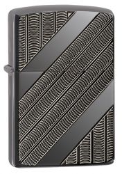 GR171113345 Zippo Зажигалки шиpокие. Зажигалка ZIPPO Armor™ с покрытием High Polish Black Ice®, латунь/сталь, чёрная, 36x12x56 мм