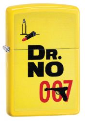 GR171113581 Zippo Зажигалки шиpокие. Зажигалка ZIPPO James Bond с покрытием Lemon™, латунь/сталь, жёлтая, матовая, 36x12x56 мм