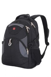 GS184061400 Wenger. Рюкзак WENGER, 15”, чёрный/серый, полиэстер, 34х17х47, 32 л