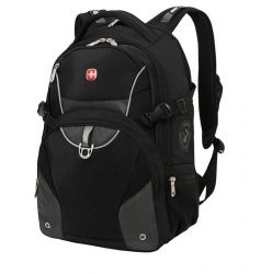 GS184061401 Wenger. Рюкзак WENGER, 15”, чёрный/серый, 2 отделения, карман-органайзер, полиэстер, 36х19х47, 32 л