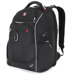 GS184061340 Wenger. Рюкзак WENGER, Scansmart 15", чёрный/красный, полиэстер 900D/добби, 34x22x46 см, 34 л