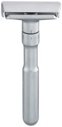 GS184061920 DOVO. Станок Т- образный для бритья MERKUR FUTUR сатинированный, с регулировкой угла наклона лезвия