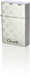 GR171113228 CASETI Зажигалки газовые ТУРБО. Зажигалка "Caseti" газовая турбо, сплав цинка, цвет хром в шашку, 3,6х1,3х5,5 см
