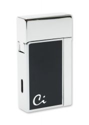 GR171113220 CASETI Зажигалки газовые ТУРБО. Зажигалка "Caseti" газовая турбо, сплав цинка, хром  синий лак, 3,5х1,3х6,2 см
