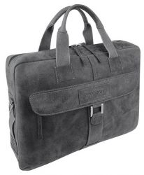 GS184061574 Wenger. Портфель на молнии WENGER "ARIZONA", черный, мягкая кожа, 55x11x40 см