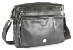 GS184061584 Wenger. Сумка наплечная WENGER "CLOUDY", горизонтальная А4, коричневый, кожа, 35х27х9 см
